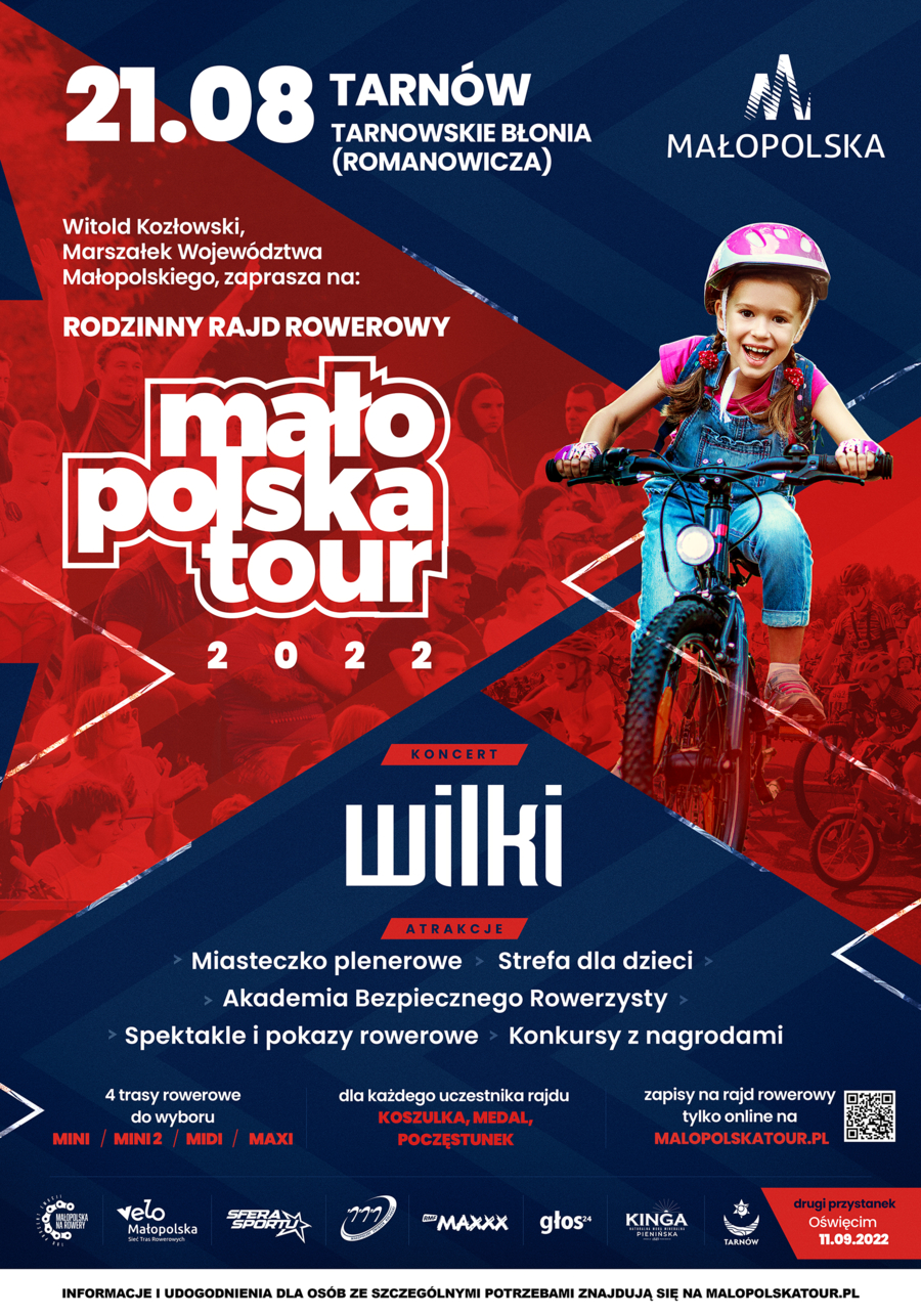 Plakat Małopolska Tour 2022 w Tarnowie